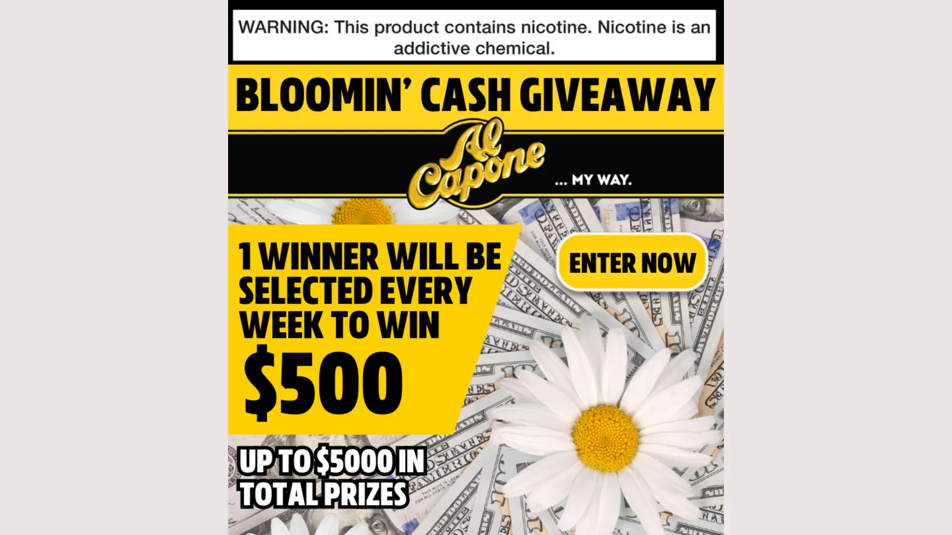 Sweepstake Bloomin' Cash Giveaway by Inter-Continental Cigar Corporation