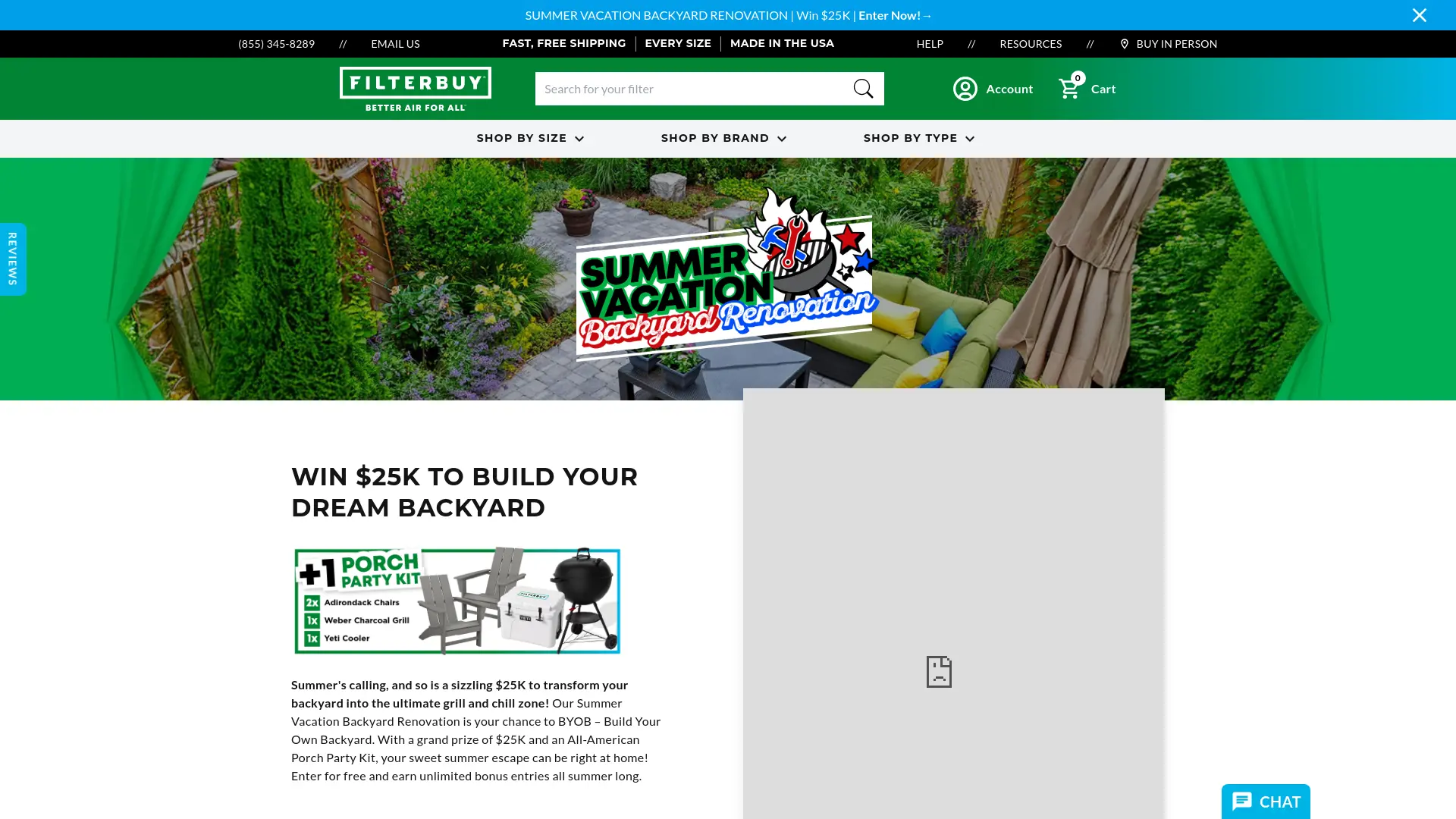 Sweepstake Summer Vacation Backyard Renovation | Filterbuy by Filterbuy