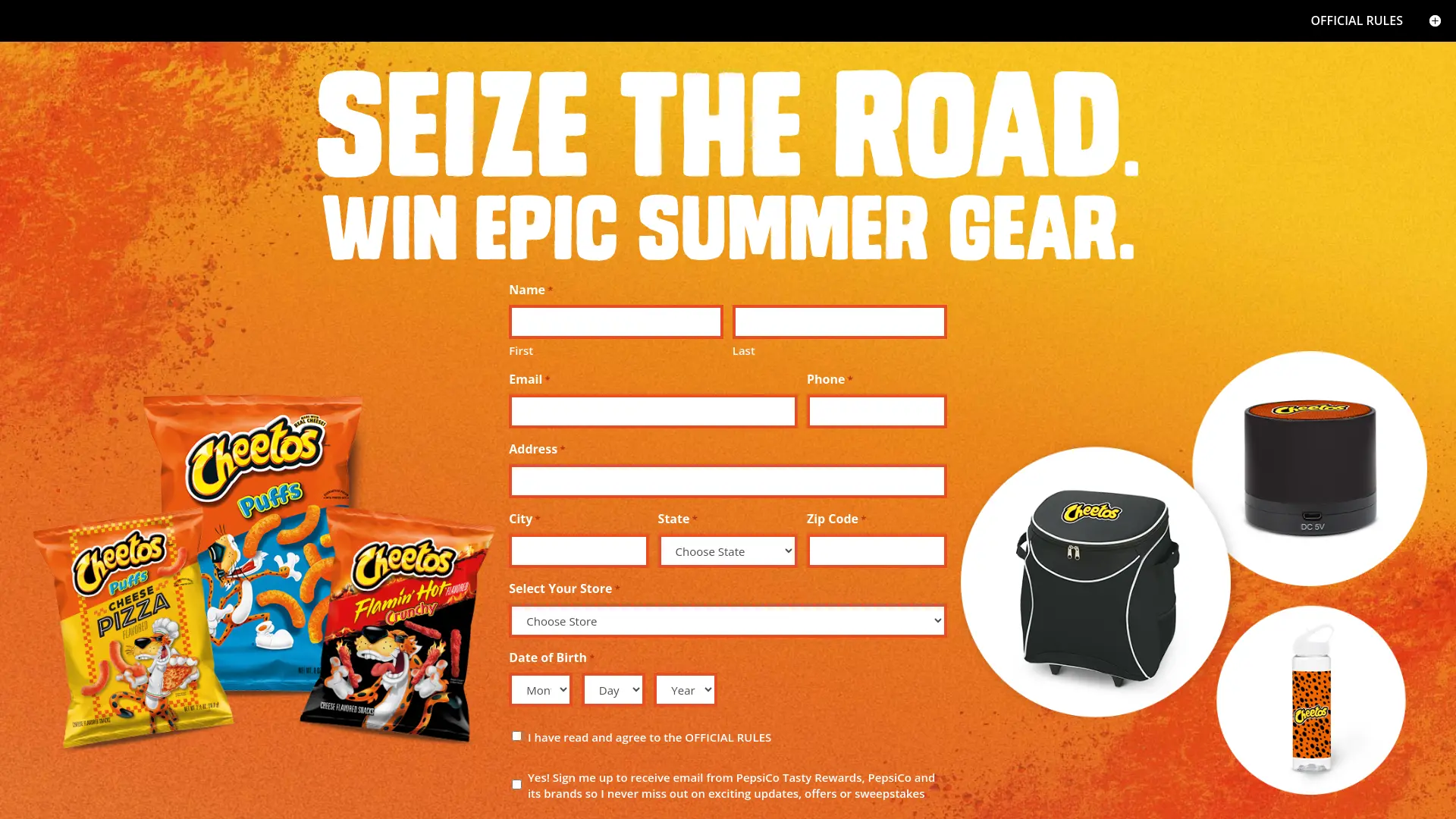 Sweepstake 2025 Cheetos® Untouchable Cheesy Swag Sweepstakes by Frito-Lay