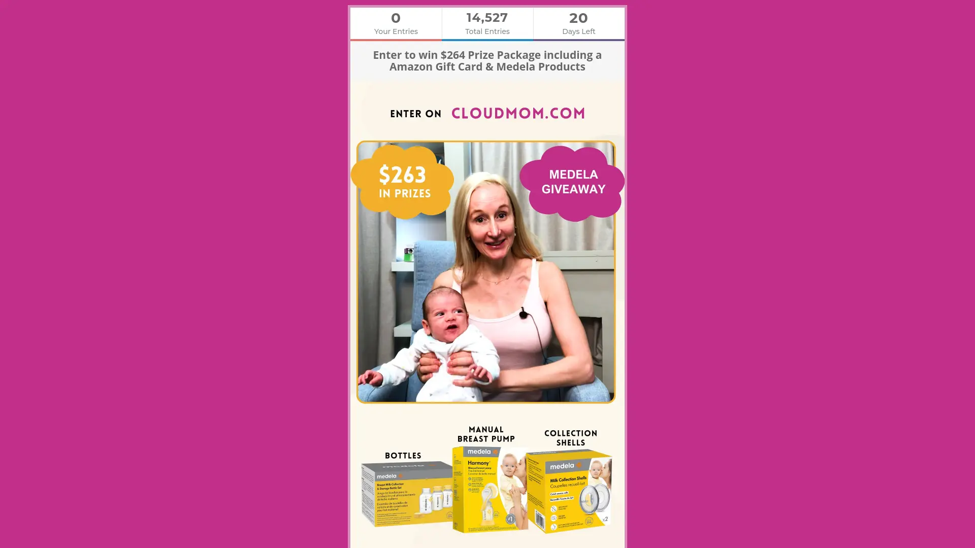 Sweepstake CloudMom Giveaway June 2025 by CloudMom