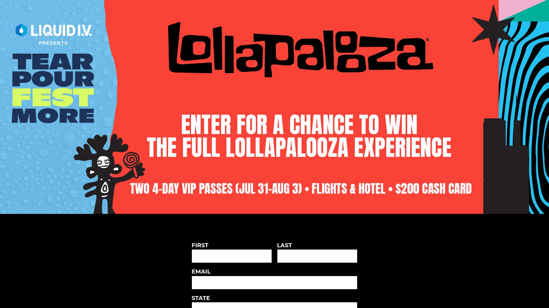 Sweepstake Liquid I.V. VIP Chicago Festival Sweepstakes by U.S. Health & Wellbeing, LLC