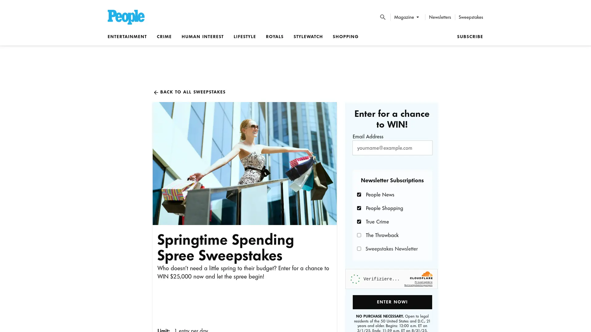 Sweepstake Springtime Spending Spree Sweepstakes by Dotdash Meredith Inc.