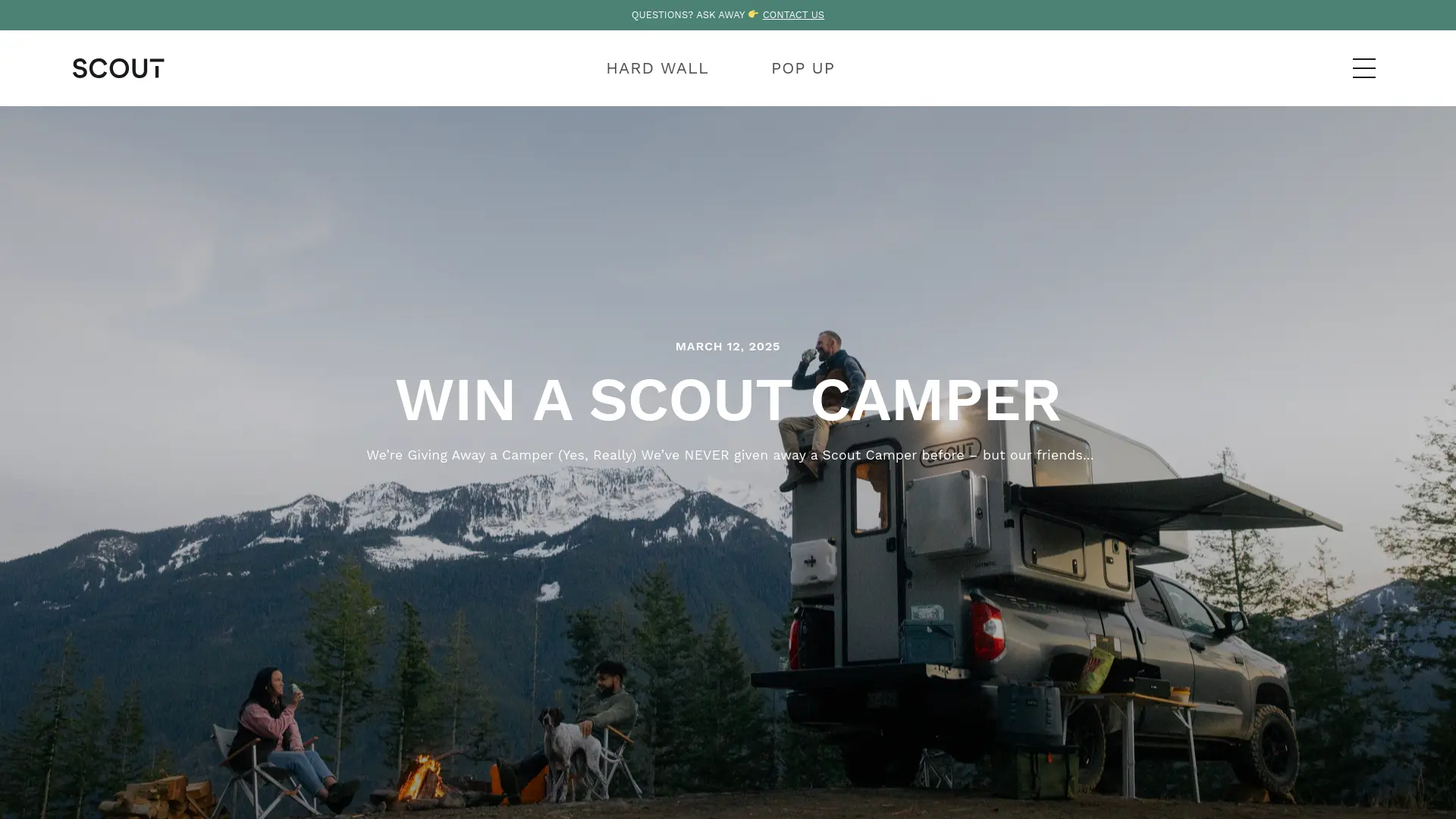 Sweepstake Camper Giveaway by Scout and 10 Barrel by Scout, 10 Barrel Brewing