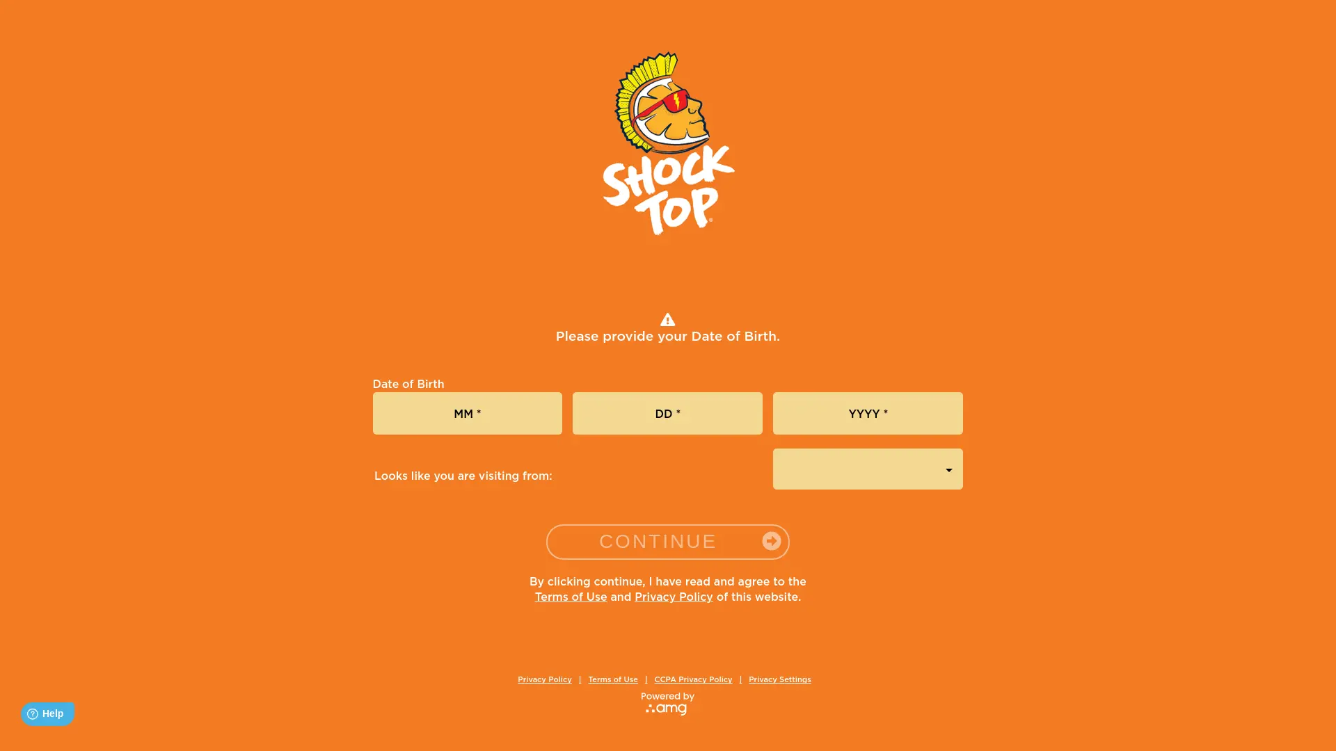 Sweepstake Shock Top Mystery Trip Sweepstakes by Shock Top Brewing Co.
