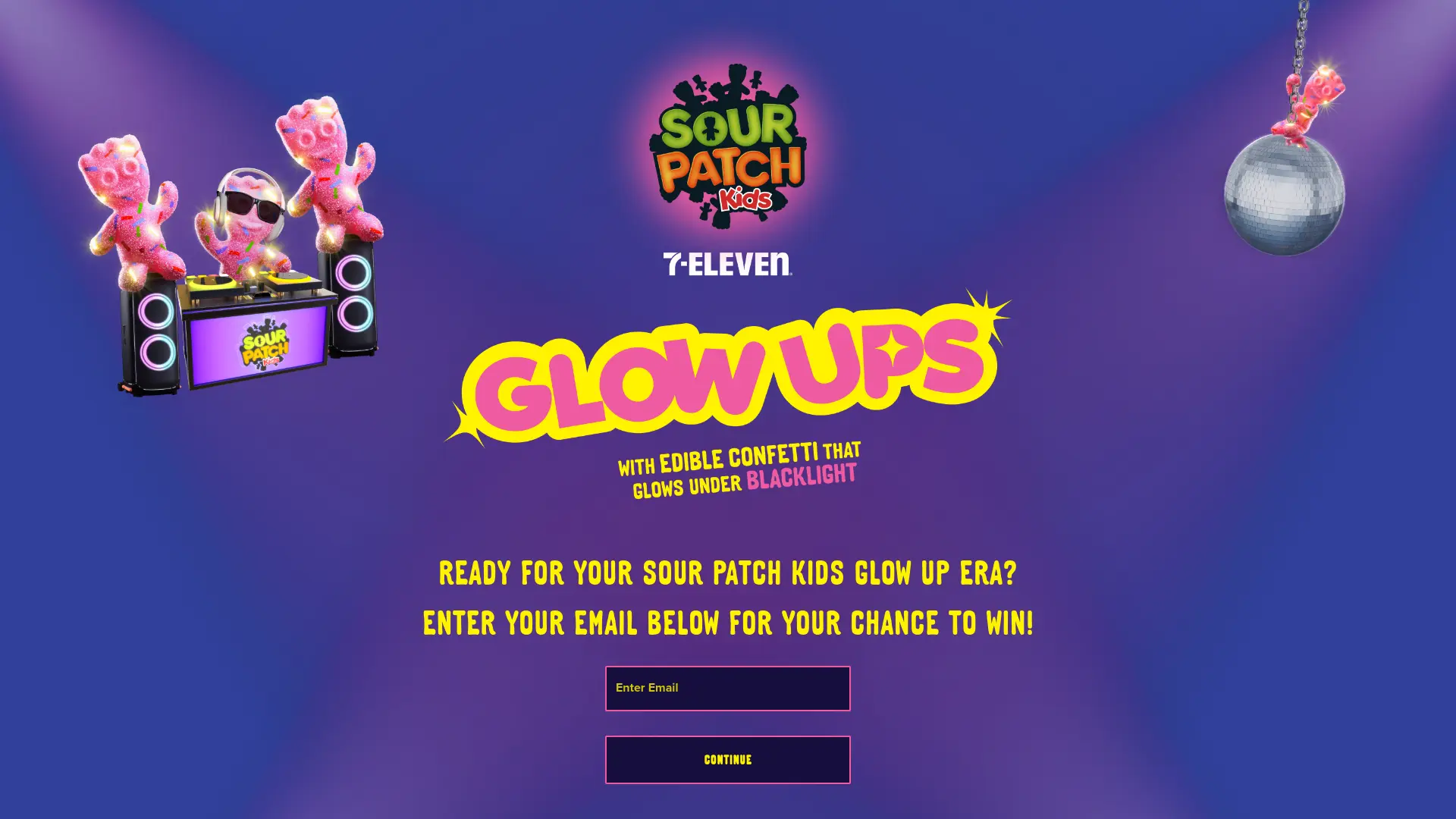 Sweepstake SOUR PATCH KIDS GLOW-UPS INSTANT WIN GAME & SWEEPSTAKES AT 7-ELEVEN® by Mondelēz Global LLC