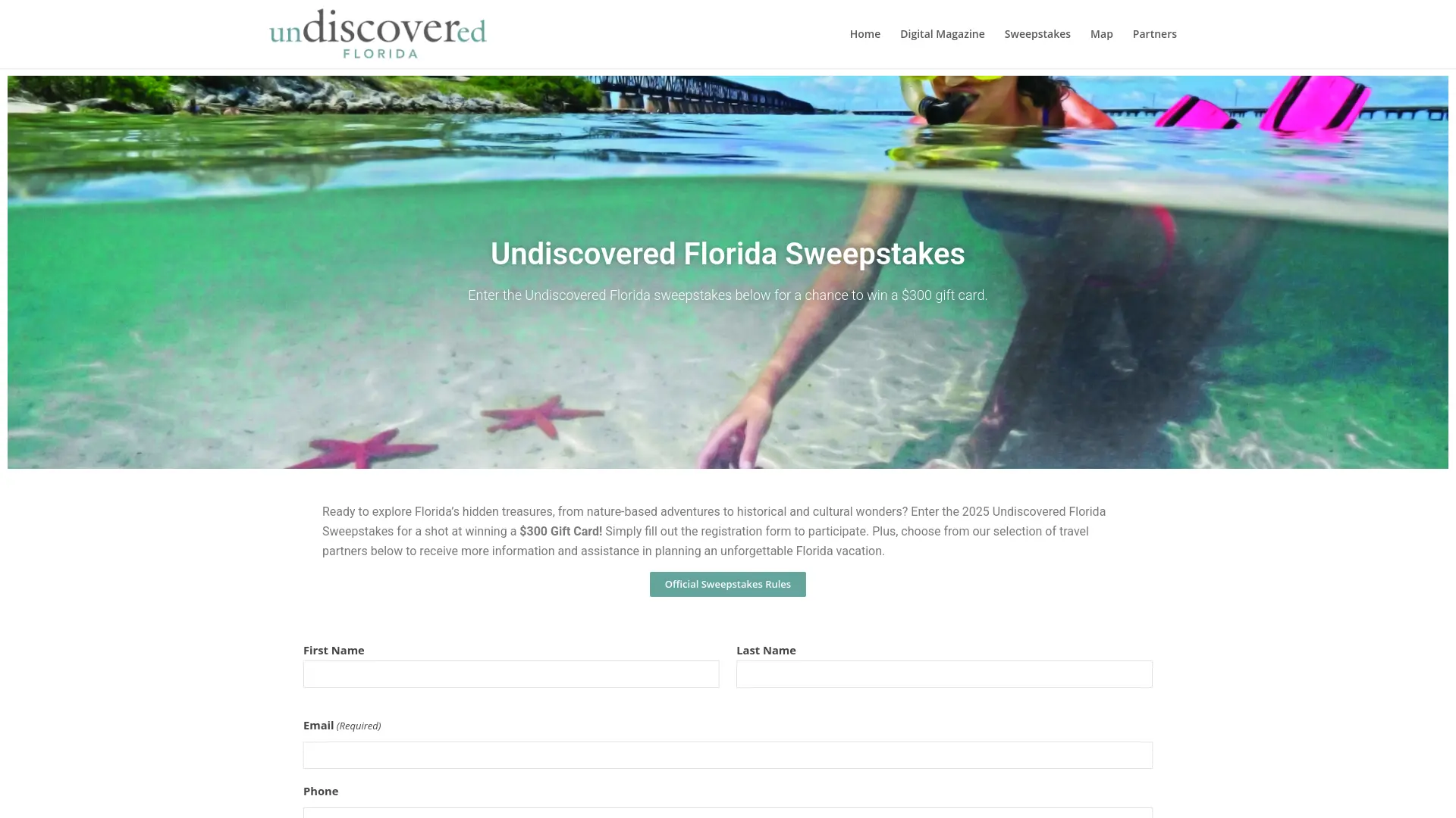 Sweepstake Undiscovered Florida Sweepstakes by Worth International Media Group