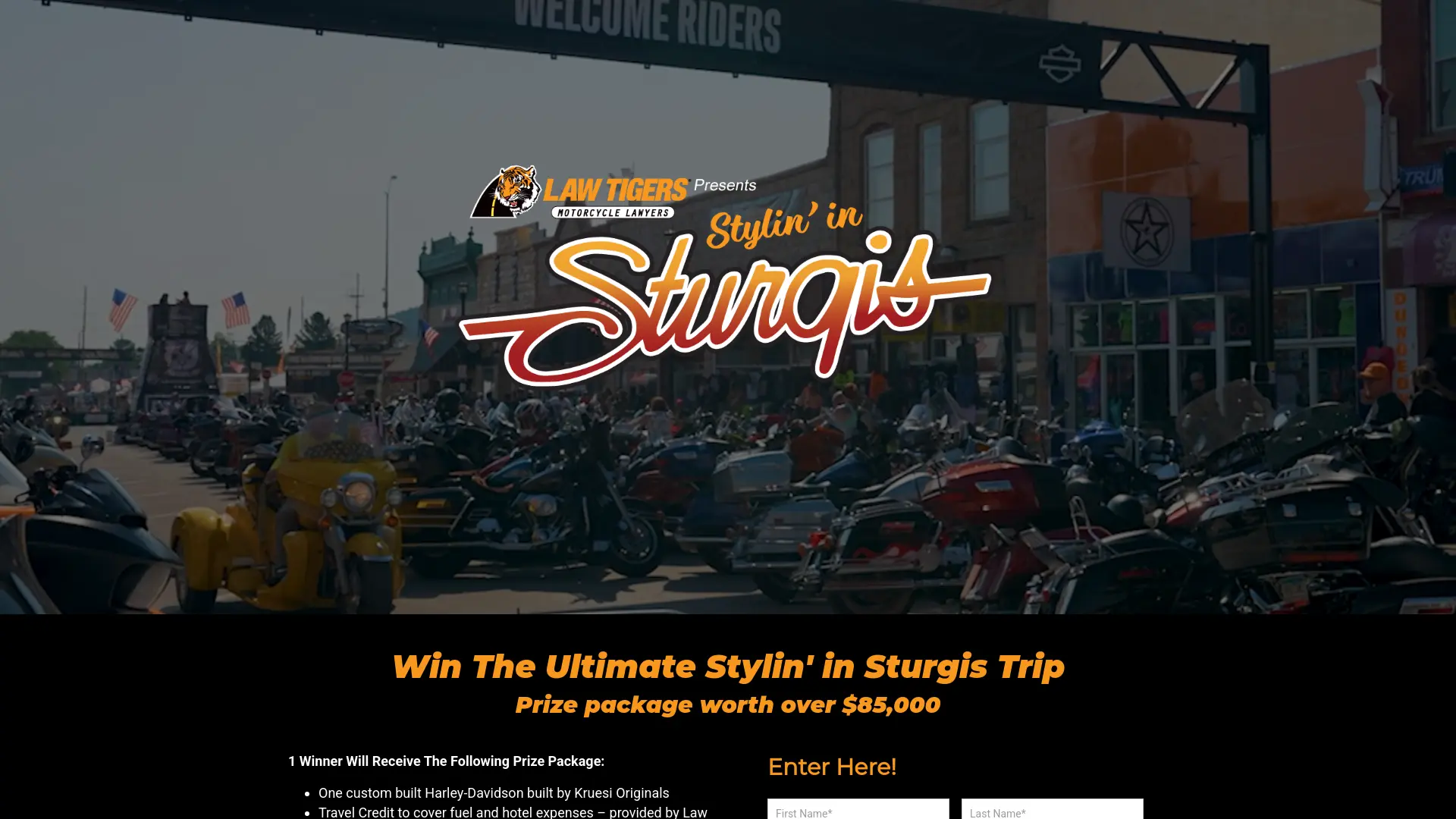 Sweepstake Win The Ultimate Stylin' in Sturgis Trip - Law Tigers by Law Tigers