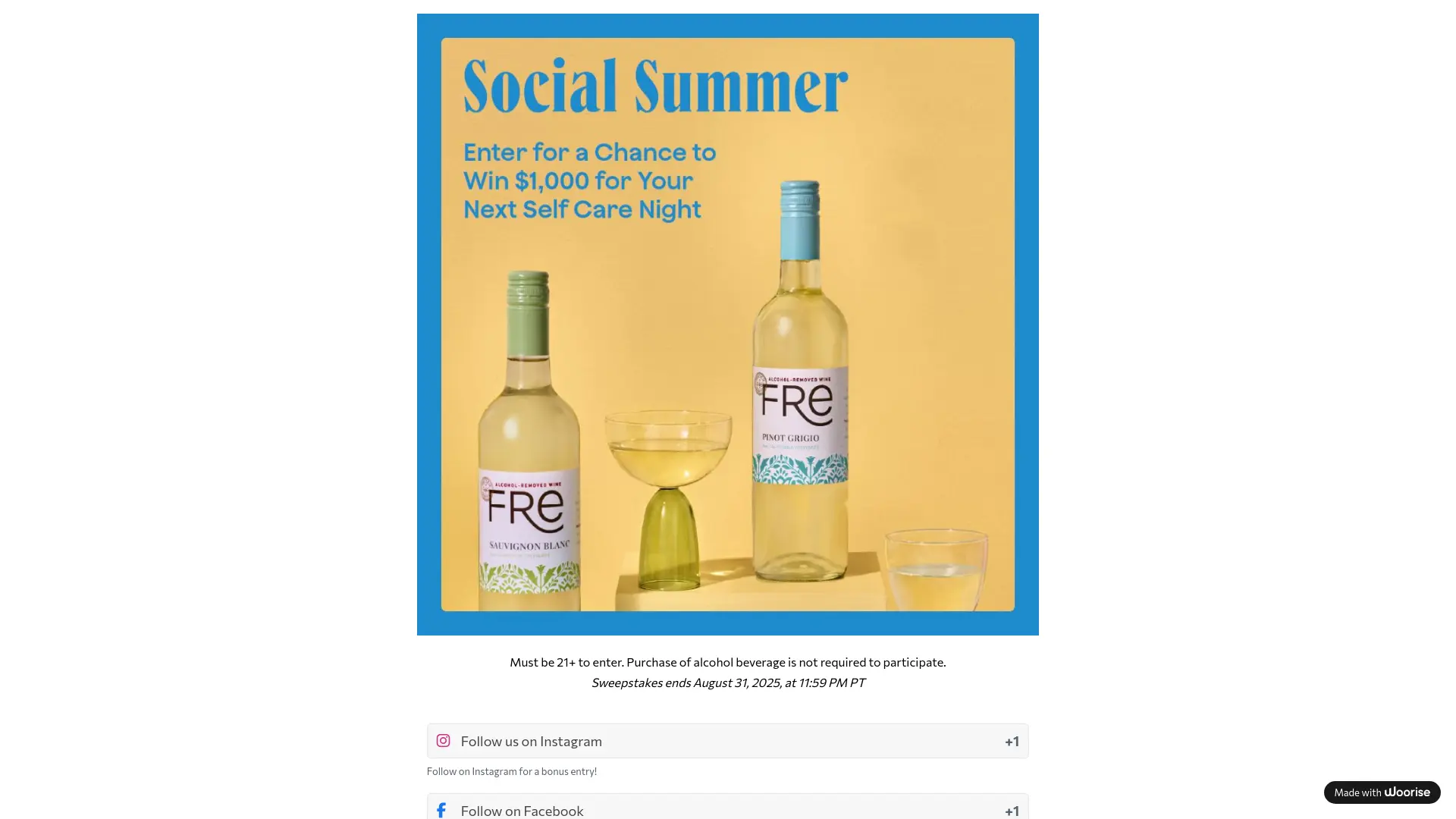 Sweepstake Social Summer Sweepstakes - Luminara Beverages by Luminara Beverages