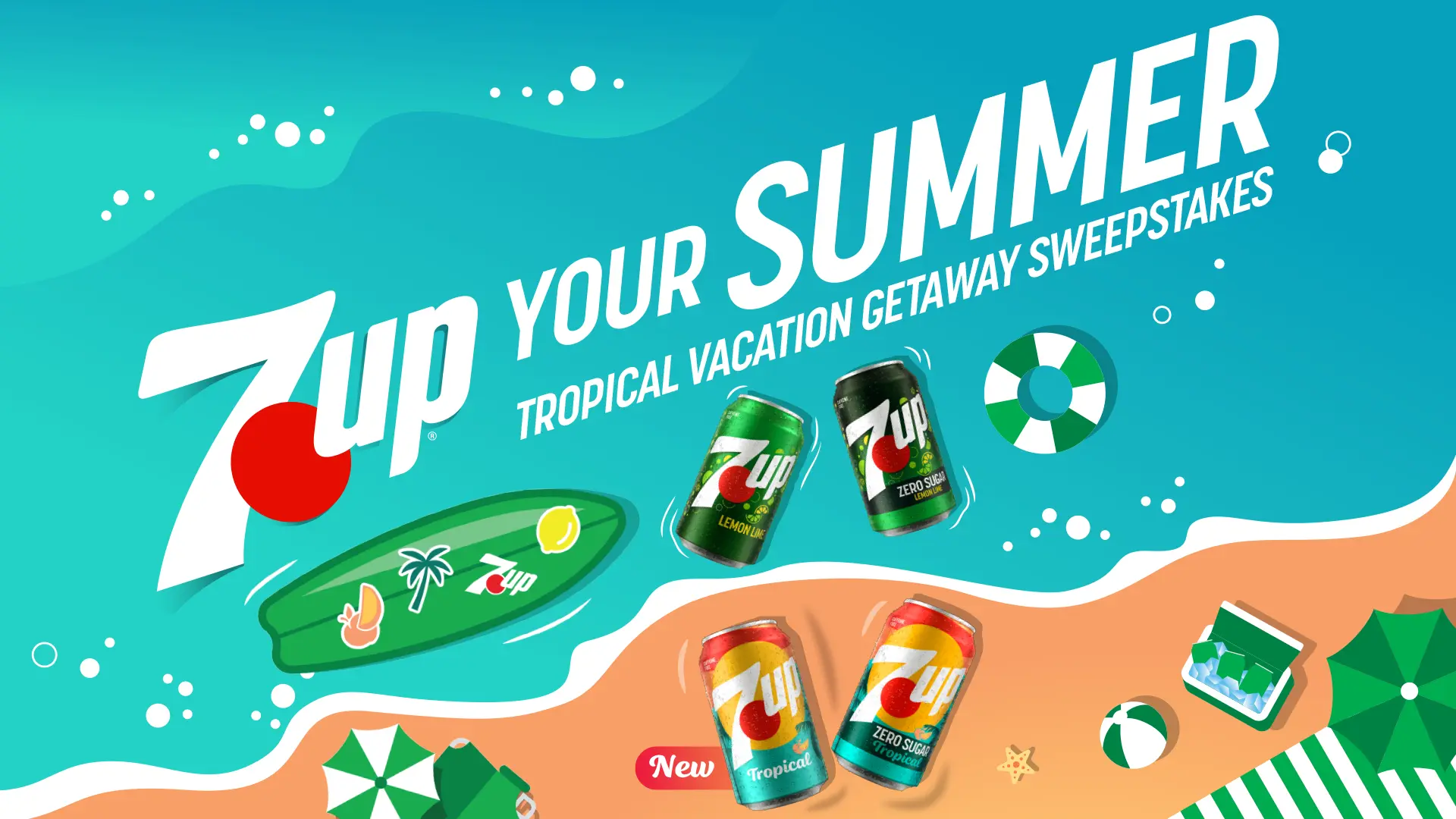 Sweepstake 2025 7UP® Your Summer Tropical Vacation Getaway Sweepstakes by Dr Pepper/Seven Up, Inc.