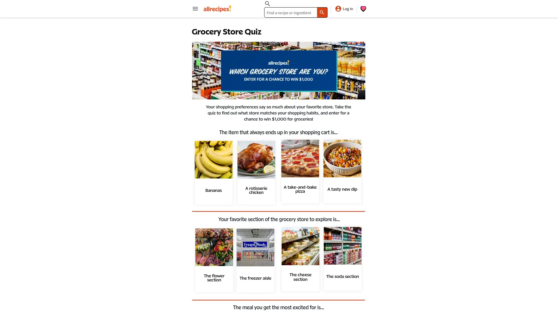 Sweepstake Which Grocery Store Are You? Quiz Sweepstakes by Dotdash Media