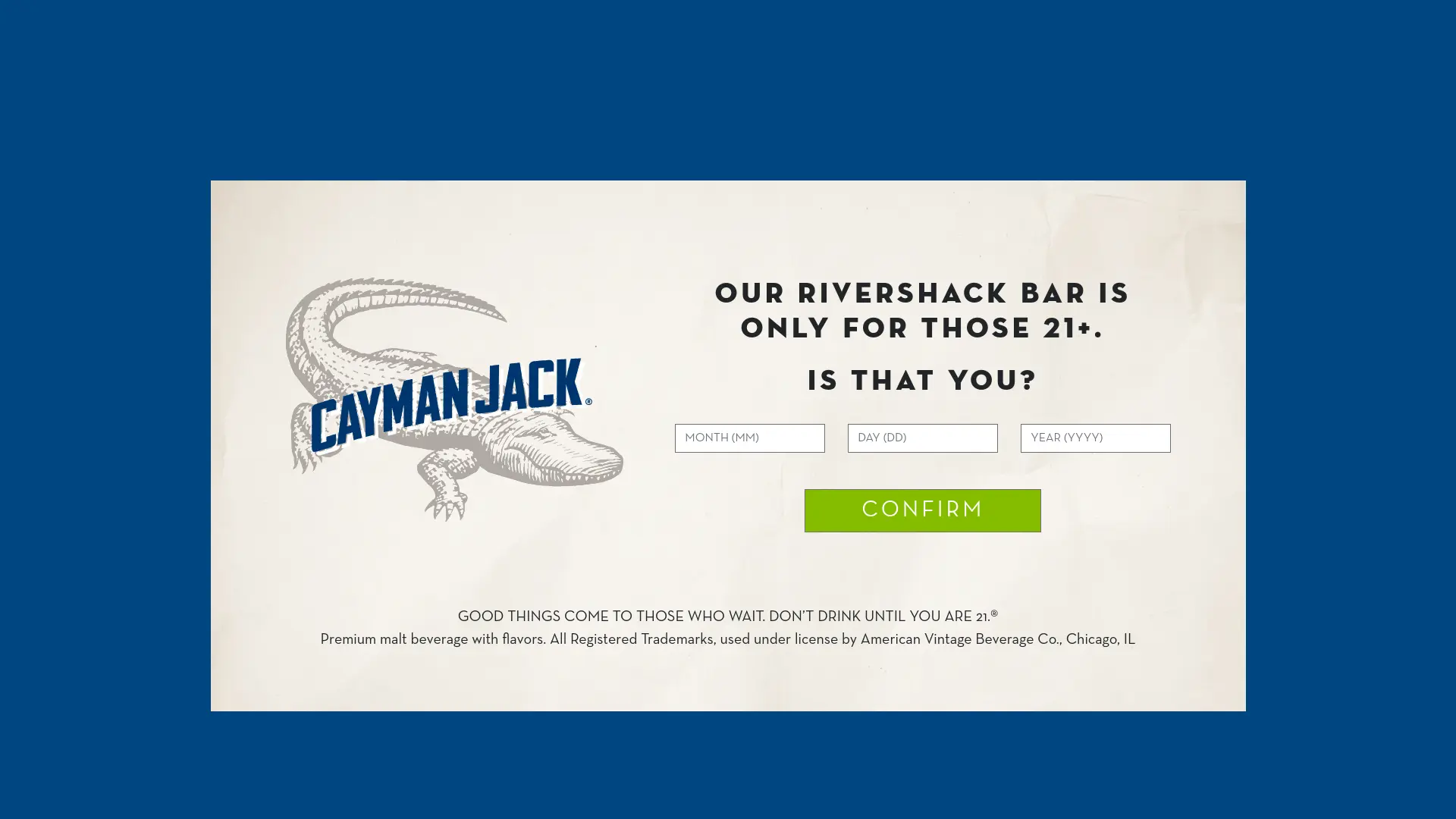 Sweepstake Cayman Jack® Discover Legendary Taste Sweepstakes by Mark Anthony Brands Inc.