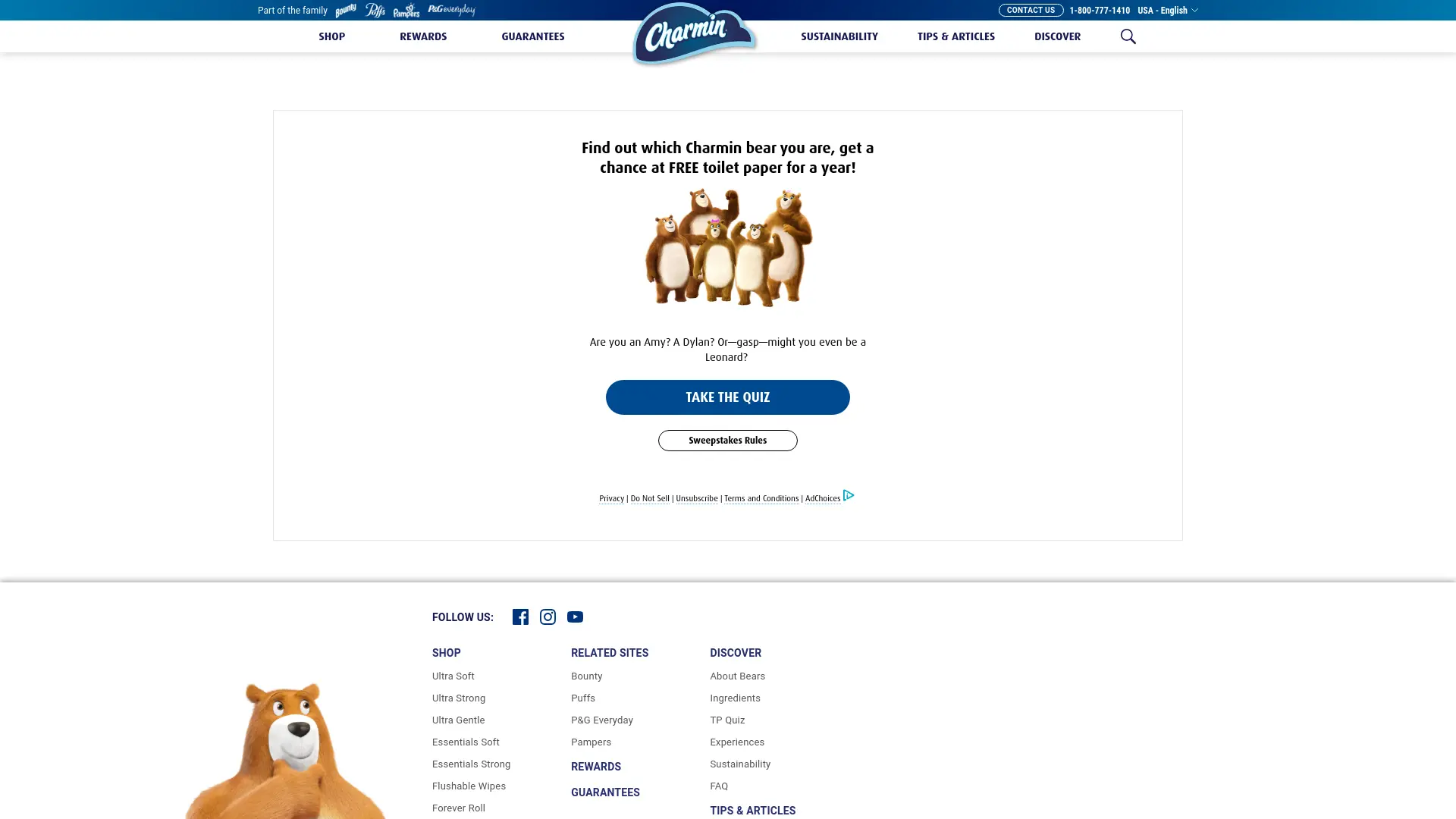 Sweepstake The Charmin Super Mega Sweepstakes by The Procter & Gamble Distributing LLC