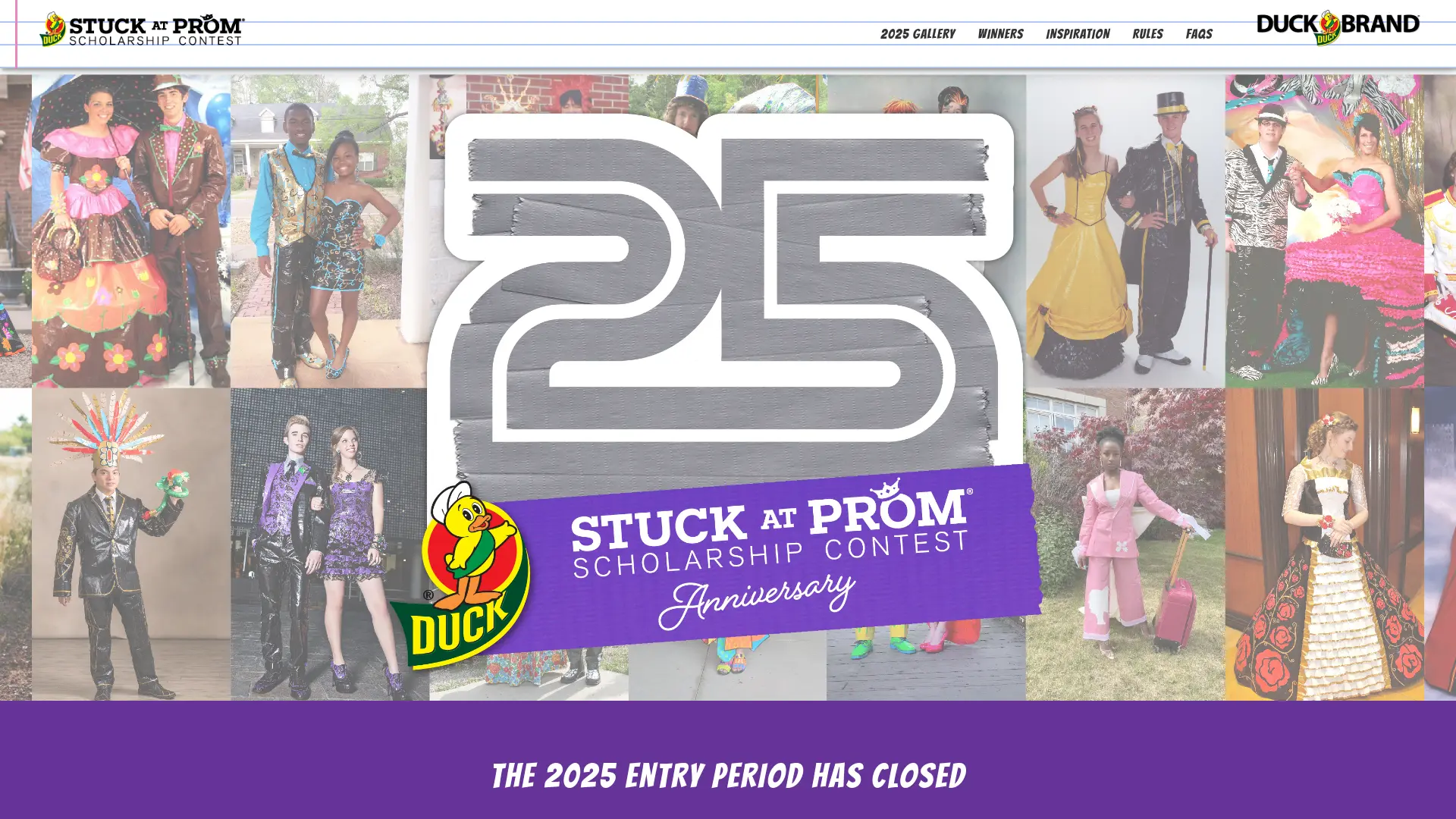 Sweepstake 2025 Duck® Brand Duct Tape Stuck at Prom® Scholarship Contest by Shurtape Technologies