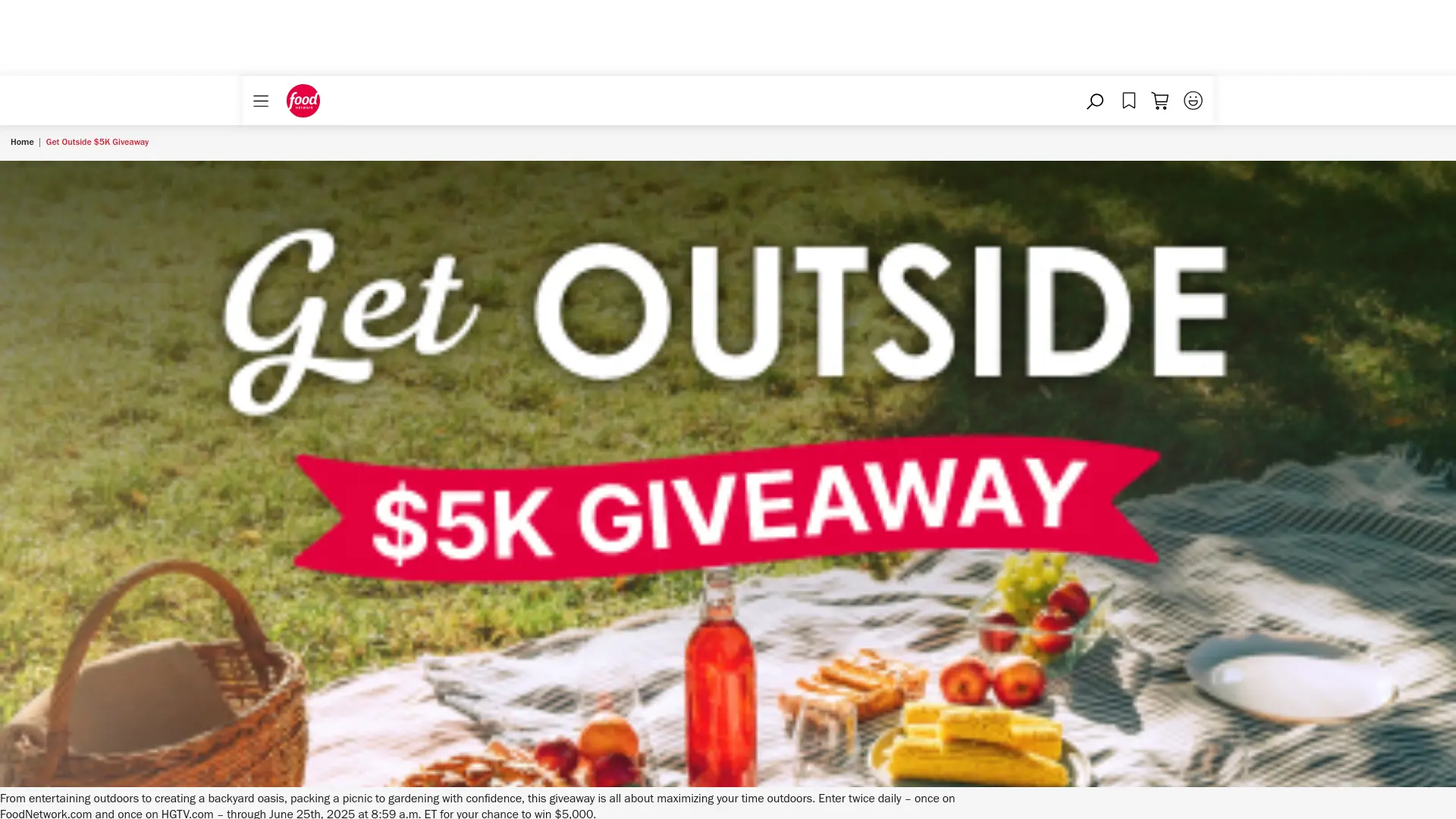Sweepstake HGTV® Get Outside Giveaway by Discovery Communications, LLC
