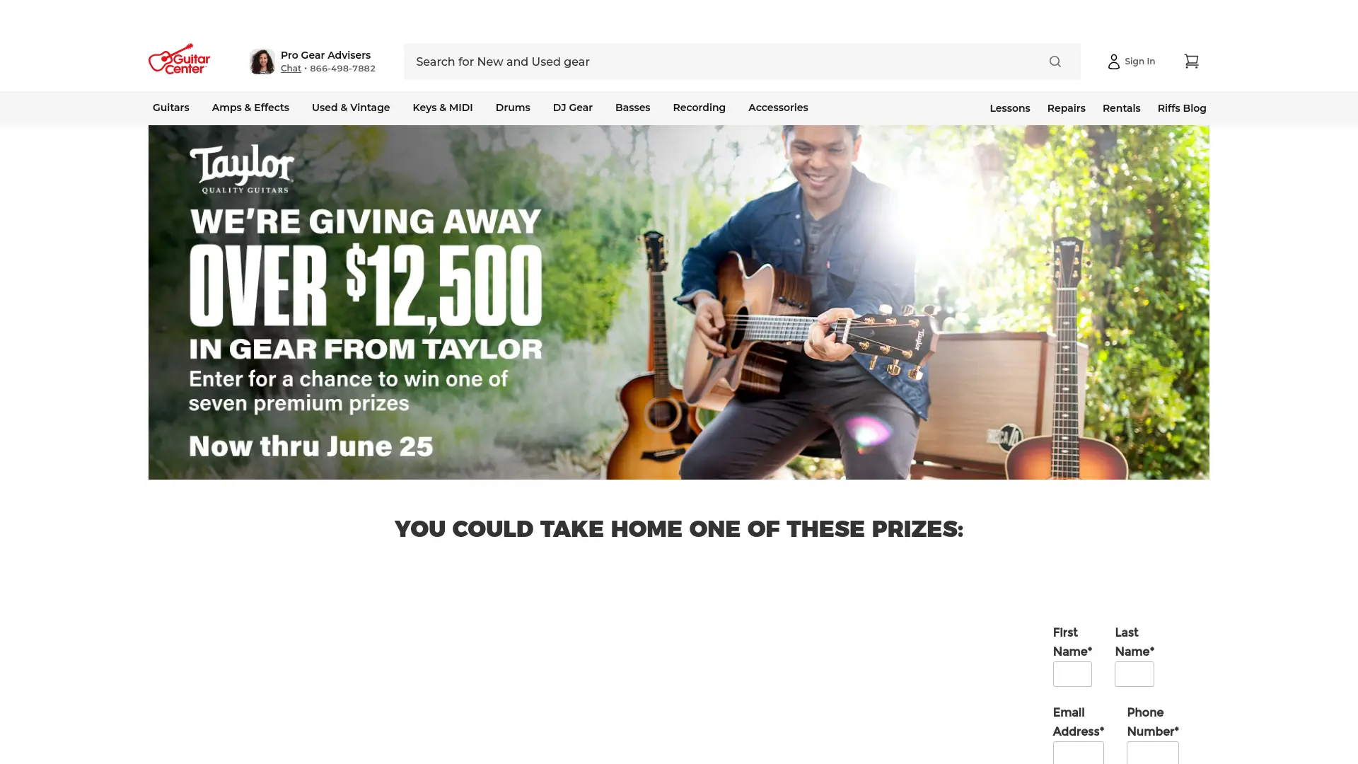 Sweepstake Acoustic Guitar Month Sweepstakes - Guitar Center by Guitar Center Stores, Inc.