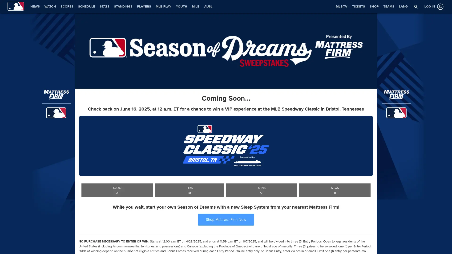 Sweepstake Season of Dreams Sweepstakes - MLB Advanced Media by MLB Advanced Media