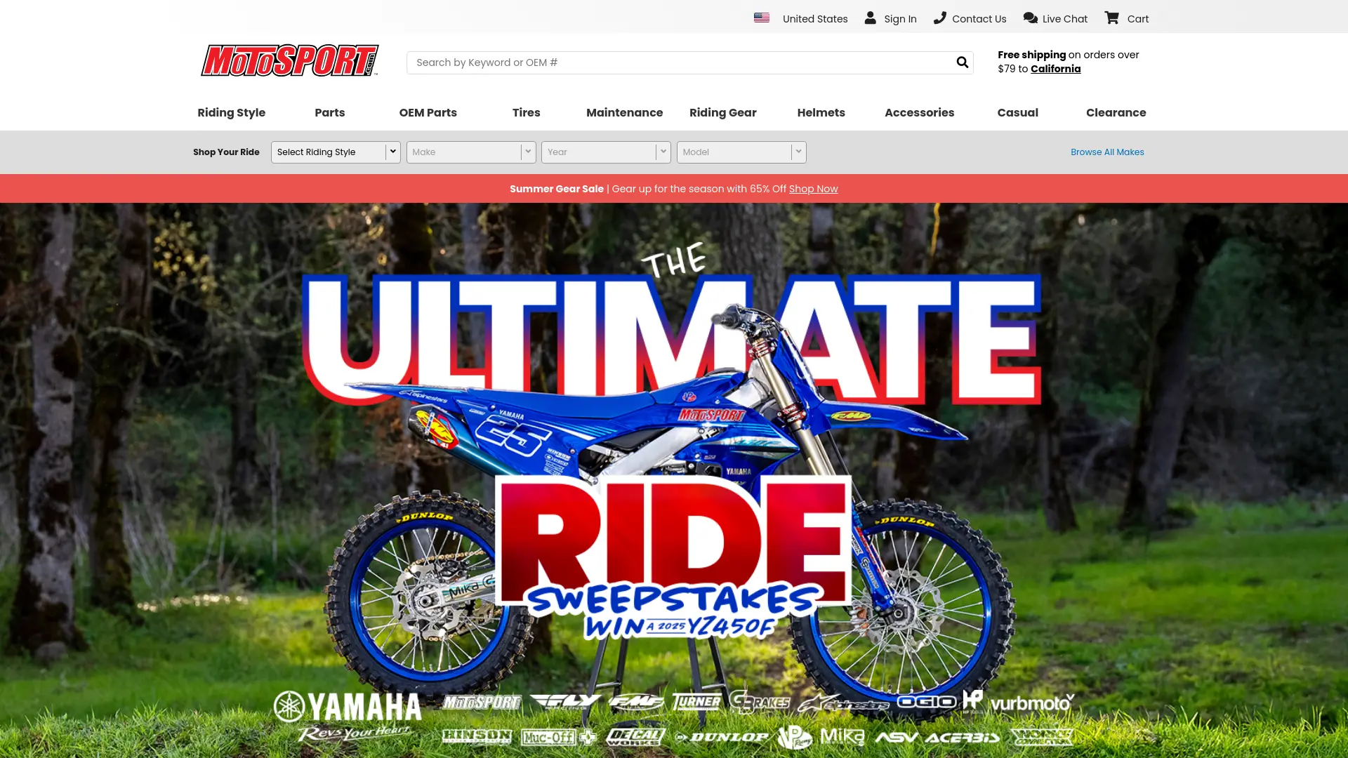 Sweepstake 2025 MotoSport.com Ultimate Ride Sweepstakes by MotoSport LLC