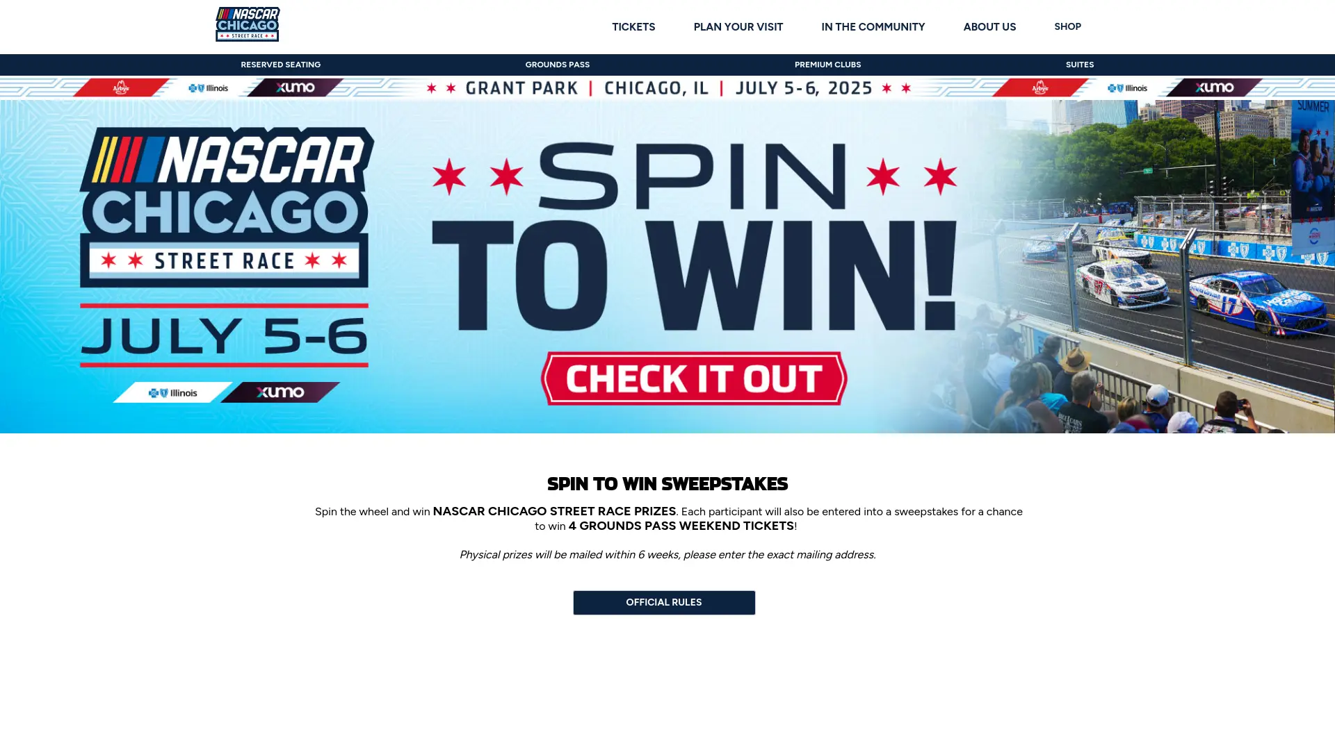 Sweepstake NASCAR Chicago Scan and Win Sweepstakes by NASCAR Events and Entertainment, LLC