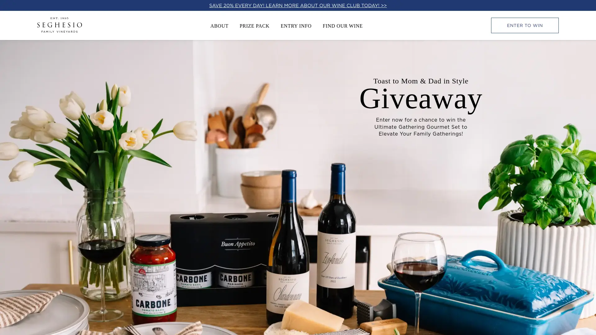 Sweepstake Celebrate Mom and Dad Giveaway by Seghesio Family Vineyards