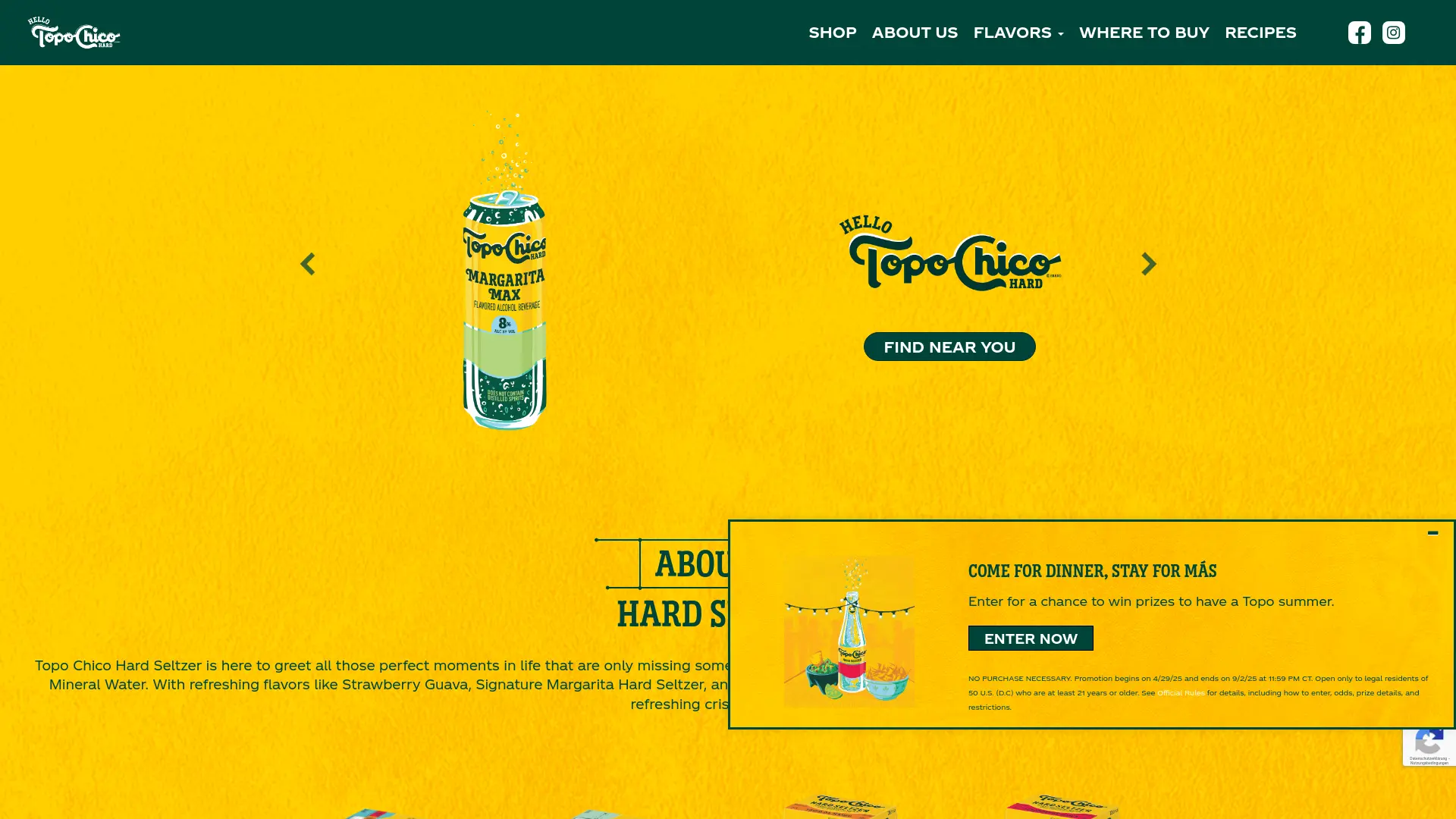 Sweepstake Topo Chico® Hard Seltzer Summer 2025 Sweepstakes by Molson Coors Beverage Company USA LLC