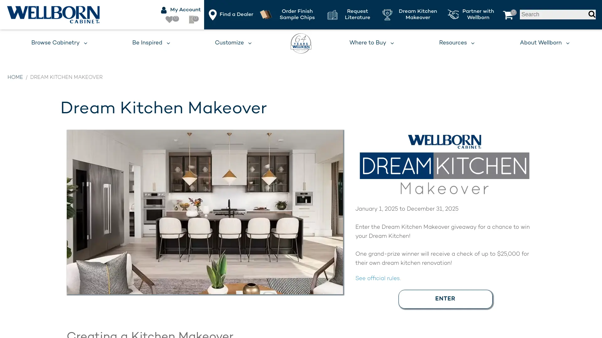 Sweepstake Dream Kitchen Makeover by Wellborn Cabinet, Inc.