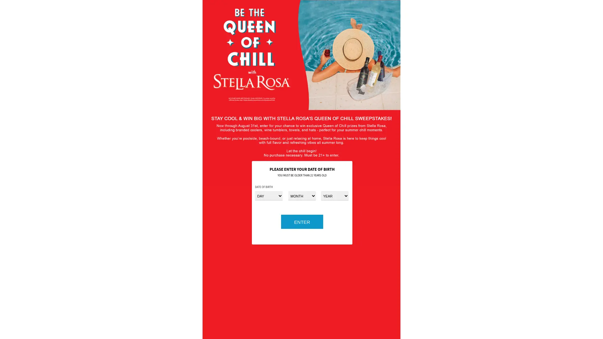 Sweepstake Stella Rosa’s Queen of Chill Sweepstakes by Stella Rosa
