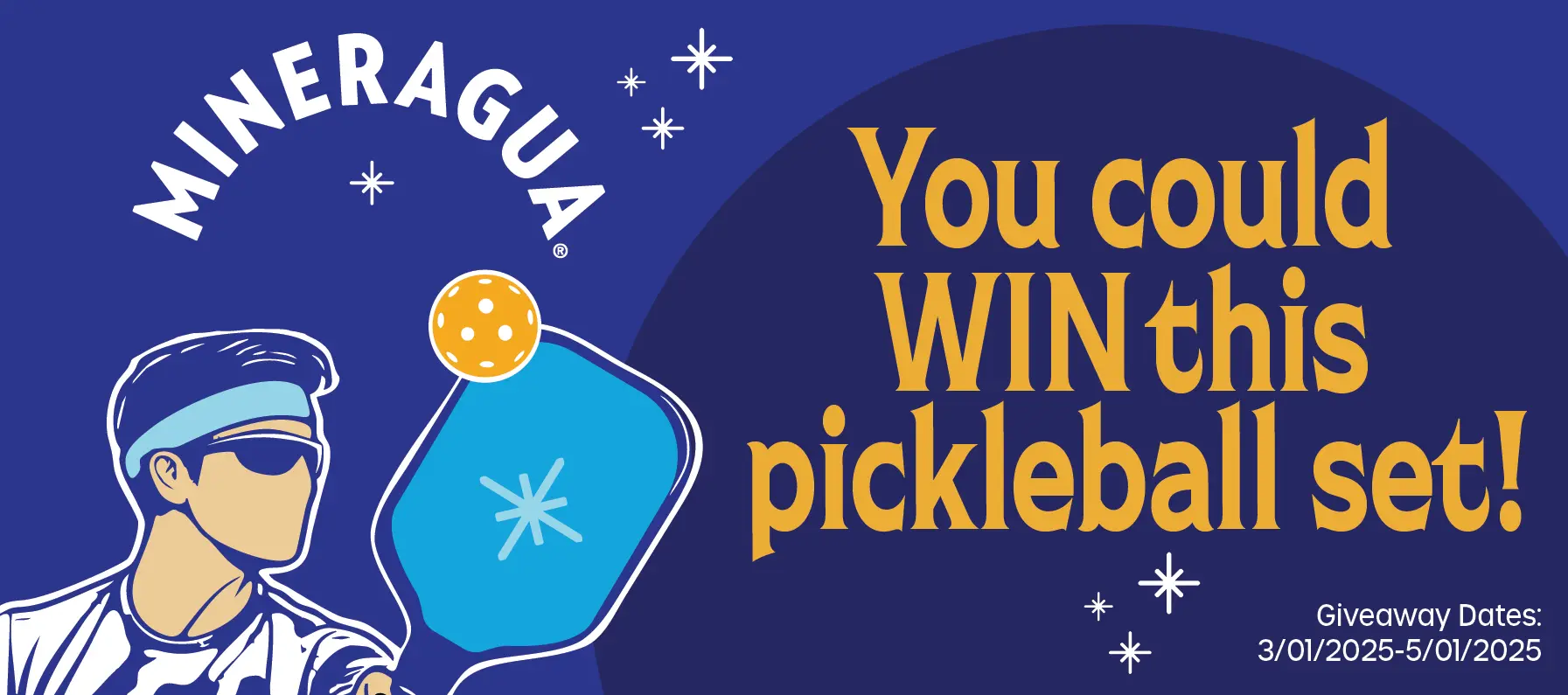 Sweepstake Mineragua Pickleball Kit Sweepstakes by Novamex