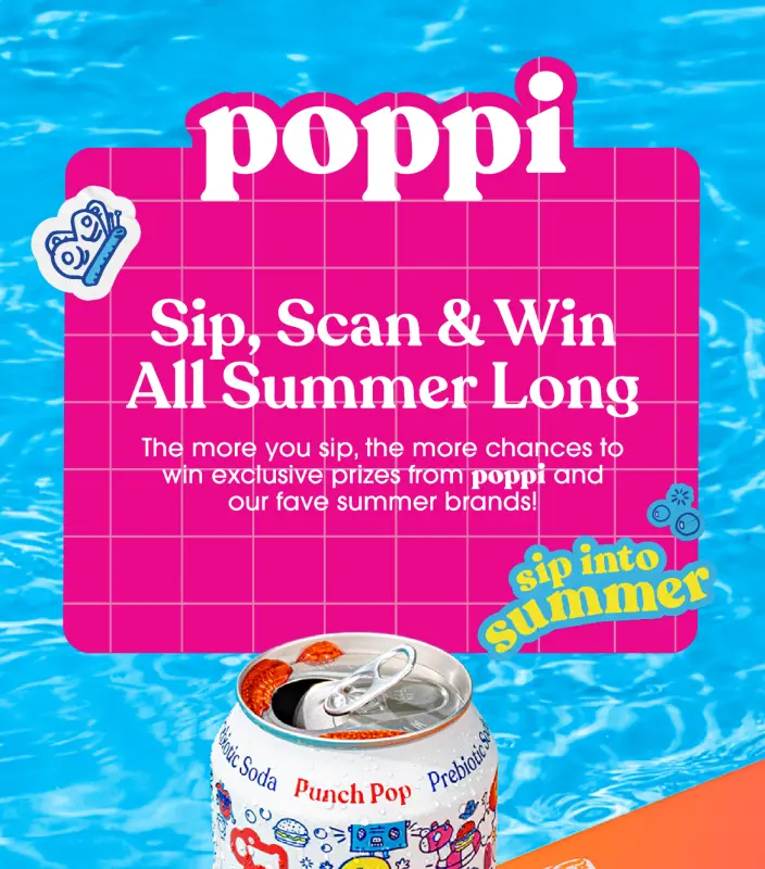 Sweepstake Poppi Summer Together Sweepstakes by VNGR Beverage
