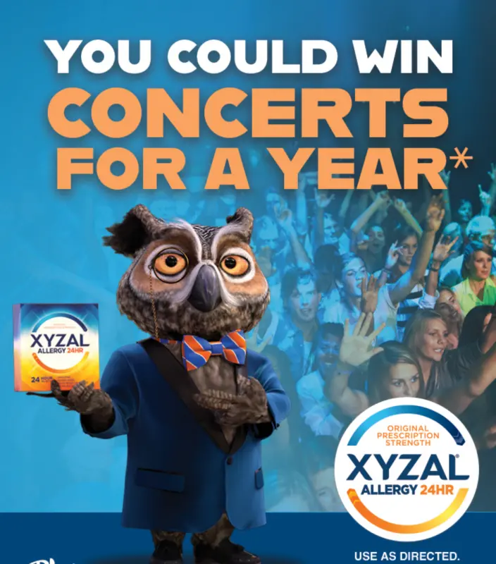 Sweepstake XYZAL Concerts for A Year 2025 Sweepstakes by Chattem, Inc. d/b/a Opella