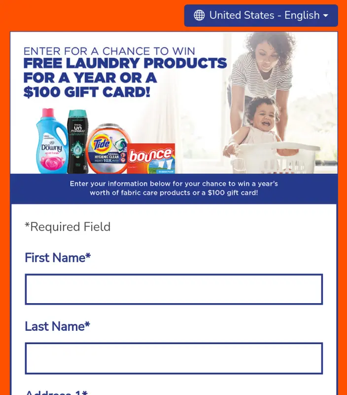 Sweepstake Tide Sweepstakes by Procter & Gamble