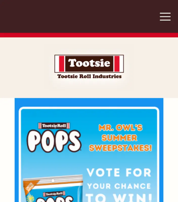 Sweepstake Tootsie Roll Industries Flavor Peg Bag Sweepstakes by Tootsie Roll Industries