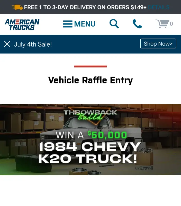 Sweepstake 1984 Chevy K20 Giveaway AmericanTrucks by Turn 5, Inc.