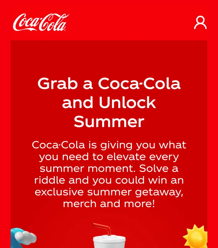 Sweepstake The Summer Refreshing Uplift Emoji Instant Win Game and Sweepstakes - Coca-Cola by The Coca-Cola Company