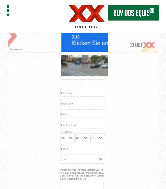 Sweepstake Dos Equis Beer for a Year 2025 Sweepstakes by Heineken USA dba Cervezas Mexicanas