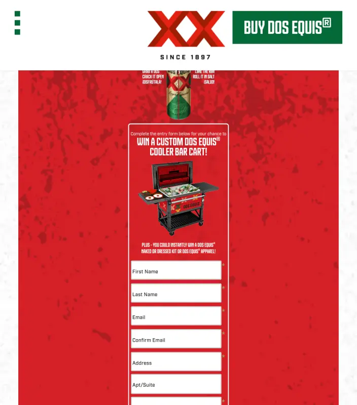 Sweepstake Dos Equis - Naked or Dressed Summer by Heineken USA Inc. dba Cervezas Mexicanas