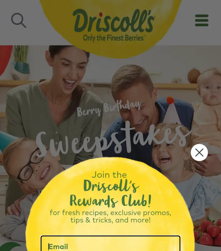 Sweepstake Berry Birthday Sweepstakes Driscoll’s by Driscoll’s, Inc.