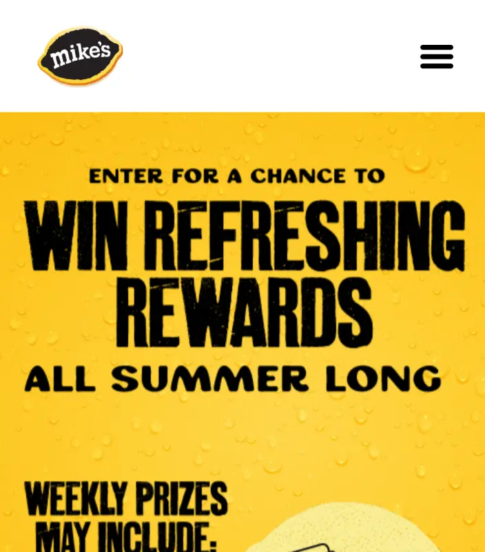 Sweepstake Mike’s® Hard Lemonade Refreshing Rewards All Summer Long Sweepstakes by Mark Anthony Brands Inc.