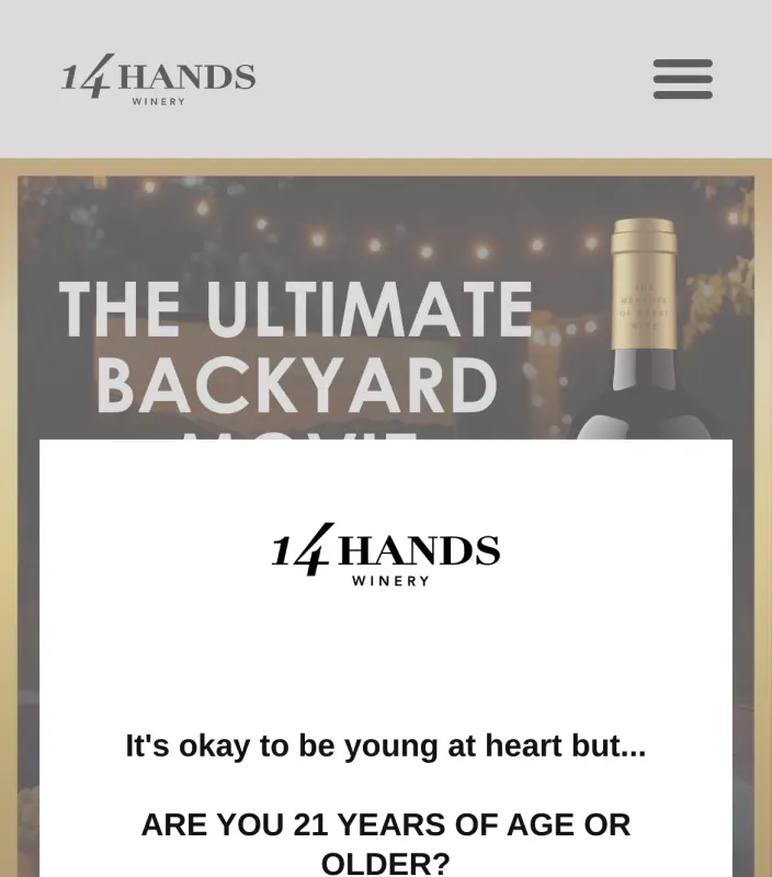 Sweepstake 14 Hands Backyard Movie Night Sweepstakes by Ste. Michelle Wine Estates LLC