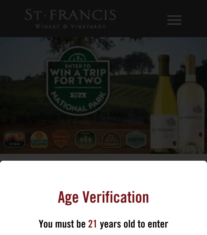 Sweepstake Your Next Great Escape! Win a Trip to a National Park from St. Francis Winery & Vineyards by St. Francis Winery & Vineyards