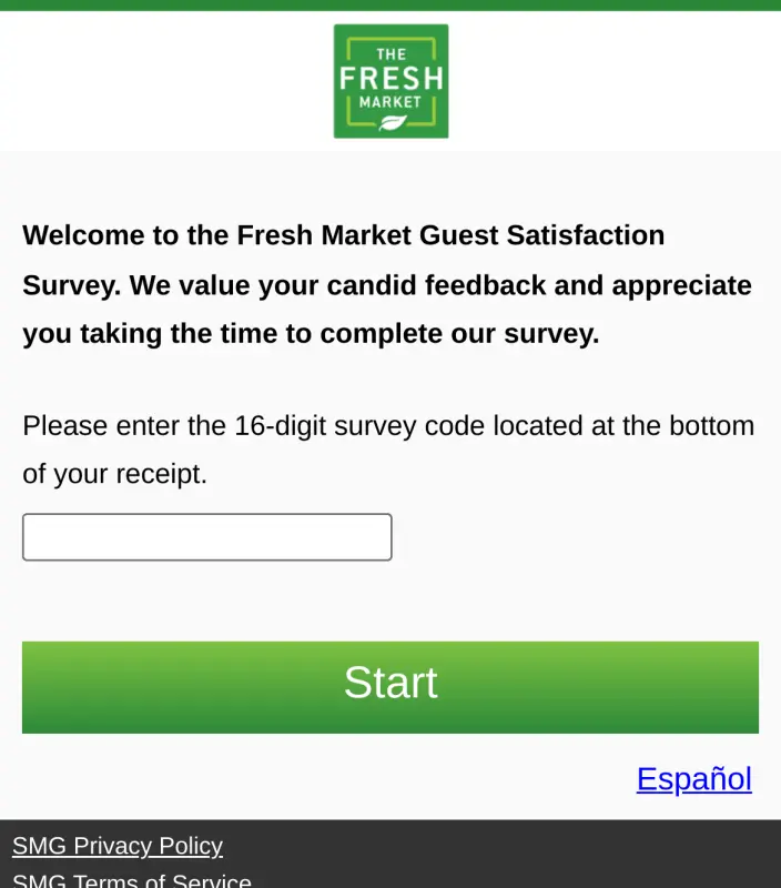 Sweepstake The Fresh Market Customer Experience Survey Sweepstakes by The Fresh Market