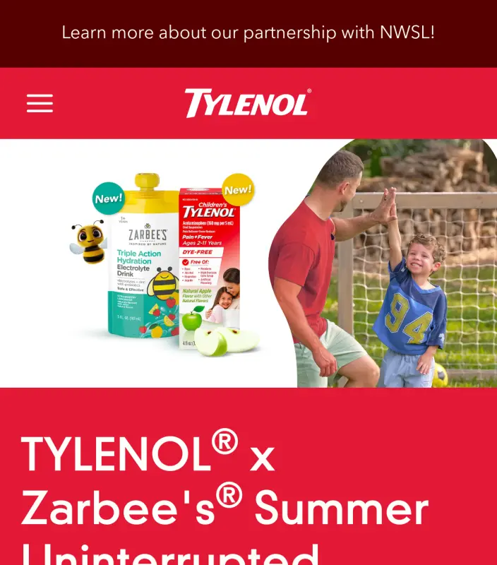 Sweepstake TYLENOL® x Zarbee's® Summer Uninterrupted Sweepstakes by Kenvue Brands LLC